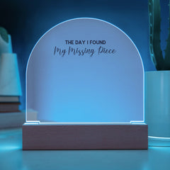 Customizable Acrylic Dome Plaque for Your Beloved