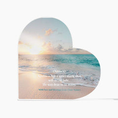 Customizable Acrylic Heart Plaque for Your Loved Ones