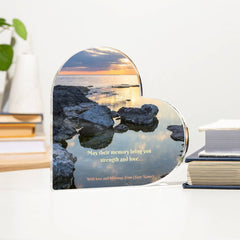 Customizable Acrylic Heart Plaque for Your Loved Ones