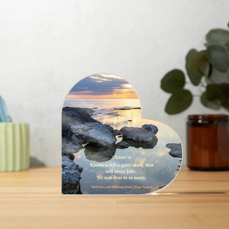 Customizable Acrylic Heart Plaque for Your Loved Ones