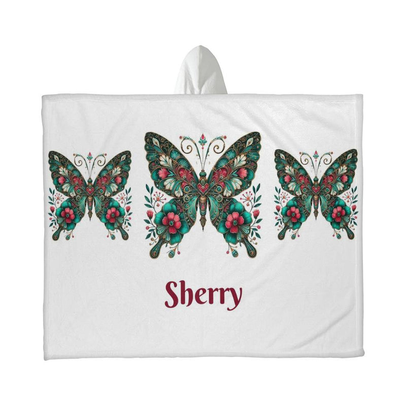 Cozy and Warm - personalize a Hooded Sherpa Fleece Blanket