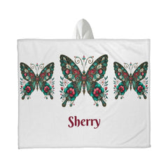 Cozy and Warm - personalize a Hooded Sherpa Fleece Blanket