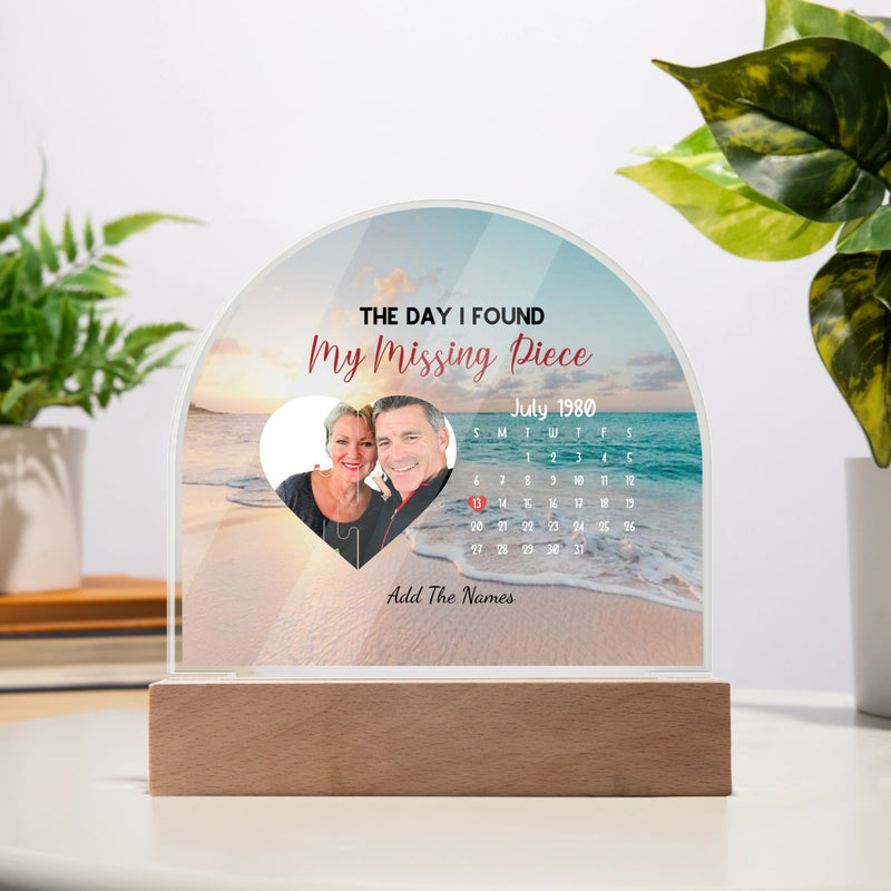 Customizable Acrylic Dome Plaque for Your Beloved