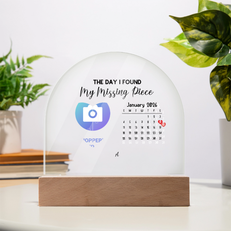 Customizable Acrylic Dome Plaque for Your Valentine