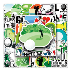 50 PCS Waterproof Golf Graffiti Stickers for DIY