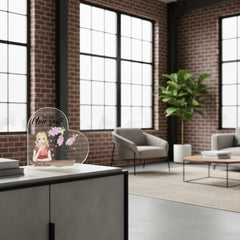 Acrylic Heart Plaque (no wooden base)