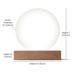 Create a Sacred Space in Your Home - 16 Reasons To Pray - Acrylic Lighted Circle Plaque