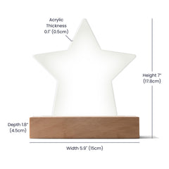 A Unique Keepsake With Our One Of A Kind Printed Star Acrylic Plaque