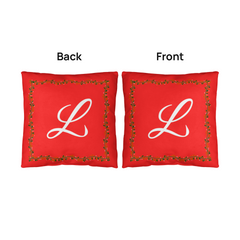 'L' for LOVE - Red Christmas Pillow
