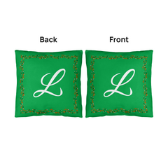'L' for LOVE - Green Pillow