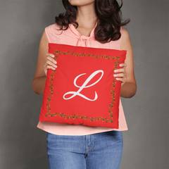 'L' for LOVE - Red Christmas Pillow