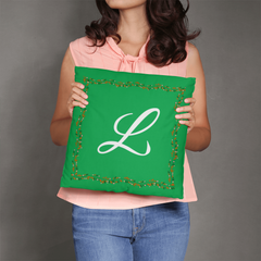 'L' for LOVE - Green Pillow