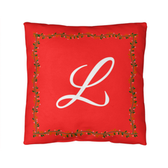 'L' for LOVE - Red Christmas Pillow