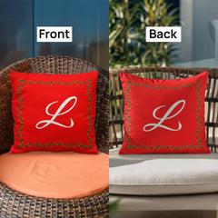'L' for LOVE - Red Christmas Pillow