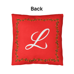 'L' for LOVE - Red Christmas Pillow