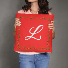 'L' for LOVE - Red Christmas Pillow