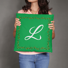 'L' for LOVE - Green Pillow