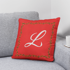 'L' for LOVE - Red Christmas Pillow