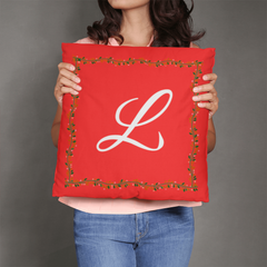'L' for LOVE - Red Christmas Pillow