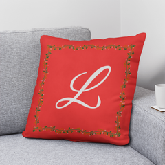 'L' for LOVE - Red Christmas Pillow