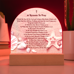 16 Reasons To Pray - Create a Sacred Space in Your Home - Domed, Lighted Plaque