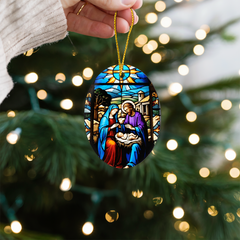 Create A Unique Keepsake With Our One Of A Kind High Gloss Oval Ornament