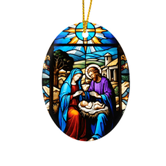 Create A Unique Keepsake With Our One Of A Kind High Gloss Oval Ornament