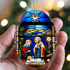 Create A Unique Keepsake With Our One Of A Kind High Gloss Oval Ornament