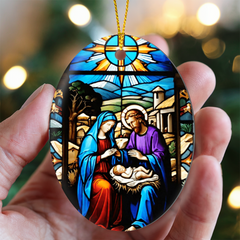 Create A Unique Keepsake With Our One Of A Kind High Gloss Oval Ornament
