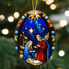 Create A Unique Keepsake With Our One Of A Kind High Gloss Oval Ornament