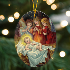 Create A Unique Keepsake With Our One Of A Kind High Gloss Oval Ornament