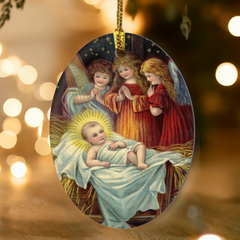 Create A Unique Keepsake With Our One Of A Kind High Gloss Oval Ornament