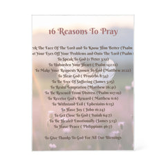 To Seek The Face Of The Lord and To Know Him Better (Psalm 278) To Get Your Eyes Off Your Problems and Onto The Lord (Psalm 1211) To Speak To God (1 Peter 312) To Unburden Your Heart ( Psalm 14212 (2)