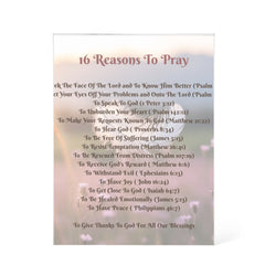 To Seek The Face Of The Lord and To Know Him Better (Psalm 278) To Get Your Eyes Off Your Problems and Onto The Lord (Psalm 1211) To Speak To God (1 Peter 312) To Unburden Your Heart ( Psalm 14212 (2)