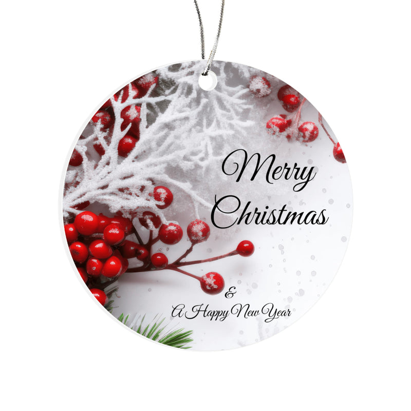 Merry Christmas & A Happy New Year Christmas Ornament