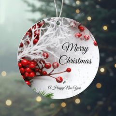 Merry Christmas & A Happy New Year Christmas Ornament