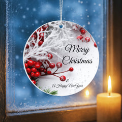 Merry Christmas & A Happy New Year Christmas Ornament
