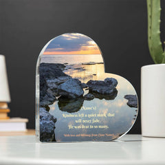 Customizable Acrylic Heart Plaque for Your Loved Ones