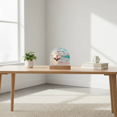 Customizable Acrylic Dome Plaque for Your Beloved