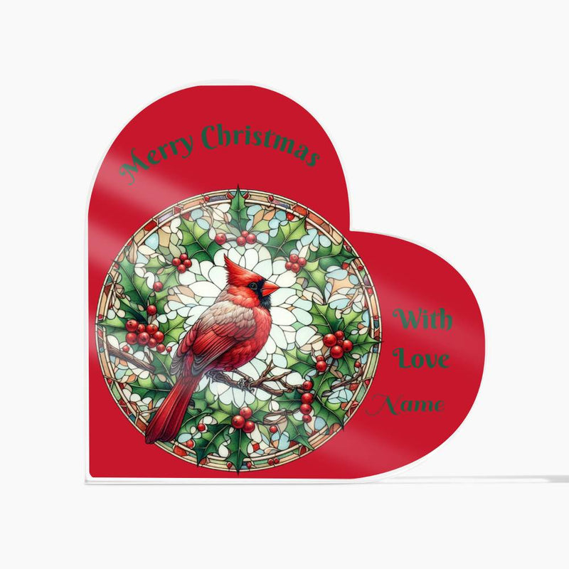 Christmas Cardinal - Heart