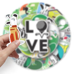 50 PCS Waterproof Golf Graffiti Stickers for DIY
